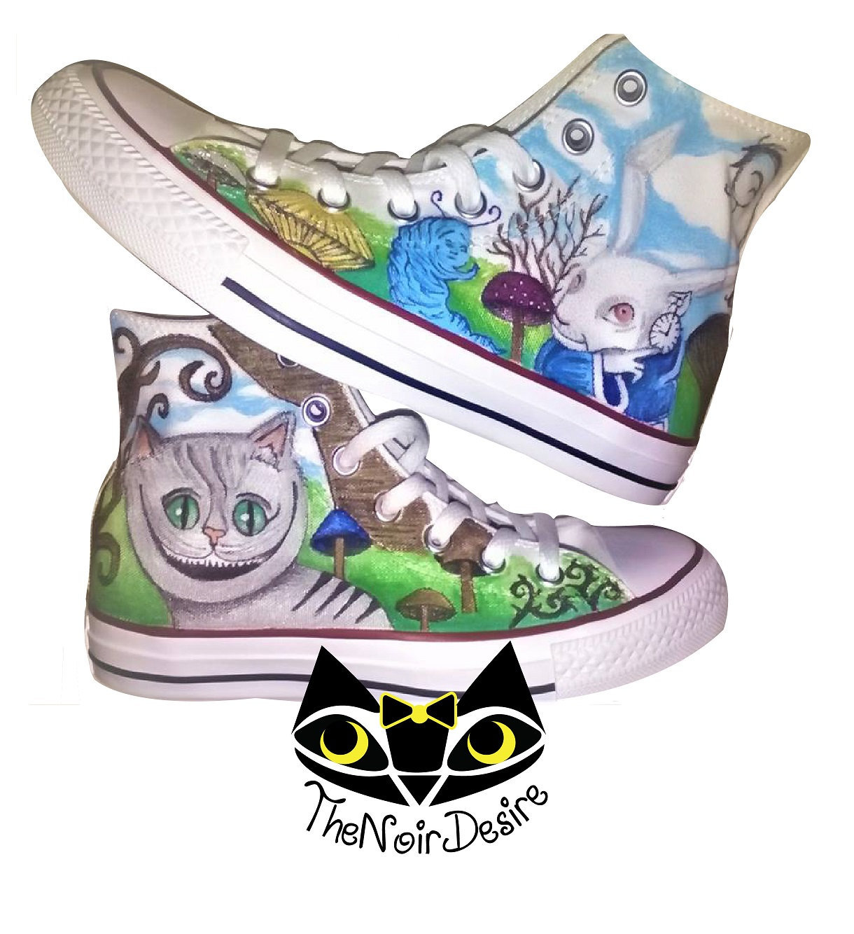 Doe mee vastleggen compleet Alice in Wonderland Design Converse Shoes - Etsy