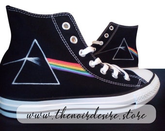 The Dark Side of the Moon Converse - Pink Floyd Custom Converse
