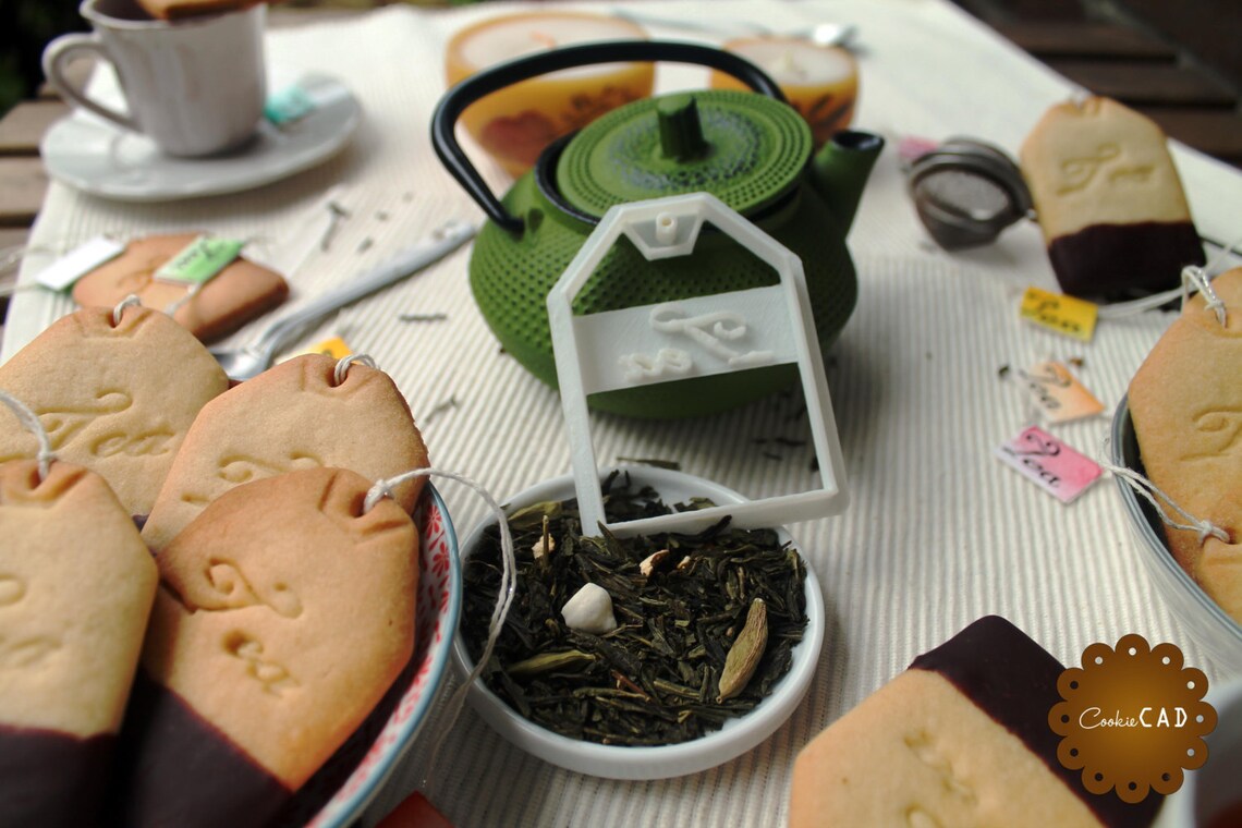 Tea Bag Cookie Cutter Cookie cutter with the word Tea and Etsy