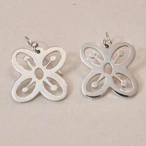 Sterling Silver Bese Saka, Adinkra Symbol Earrings