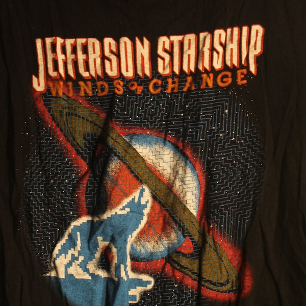 Jefferson Starship, Vintage Band T Shirt, Grace Slick, Paul Kantner!Authentic Vintage 82! Jefferson Starship, "Winds Of Change Tour"! Unworn