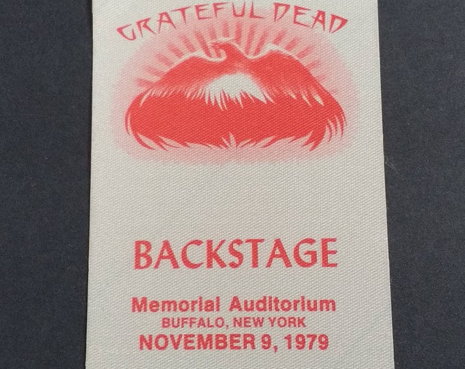 Featured listing image: Vintage 1979 Grateful Dead Satin Backstage Pass, War Memorial Auditorium