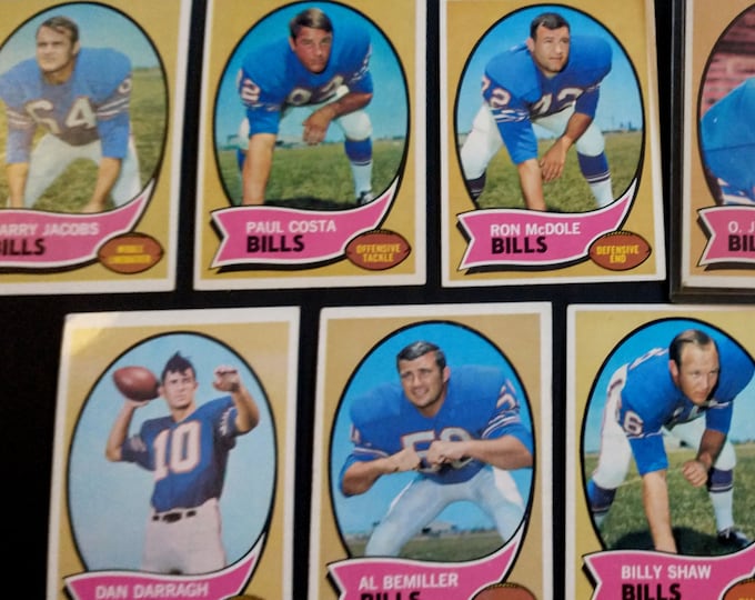 Featured listing image: Vintage 1970 Topps Buffalo Bills Football Cards: O.J. Simpson Rookie