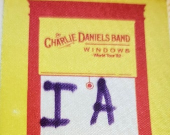 Vintage Charlie Daniels Band Backstage Pass - 1982 Windows World Tour