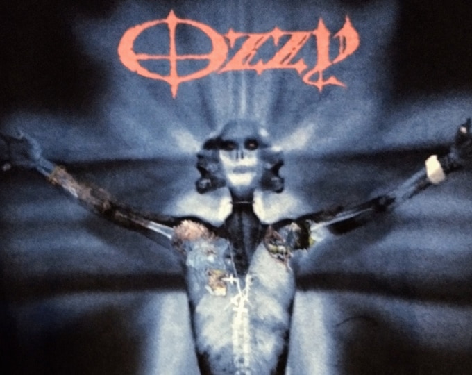 Featured listing image: Ozzy Osbourne, T Shirt! Authentic Vintage '01! Ozzy, "Merry Mayhem Tour", Rob Zombie! Mudvayne! RARE W/33 City Itinerary Listed (Played 20)!