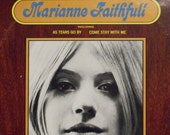 Marianne Faithfull Record Album Vinyl Authentic Vintage 1974 Marianne Faithfull London Records PS 423 Near Mint Vinyl Sleeve Stock Photo