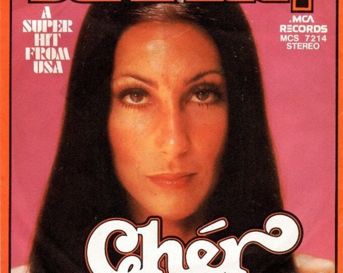 Featured listing image: Cher, 7" Vinyl Record, German Import, RARE Promo! Authentic Vintage '74! Cher, "Dark Lady"! Original 1974 German Promo w/Picture Sleeve! NM