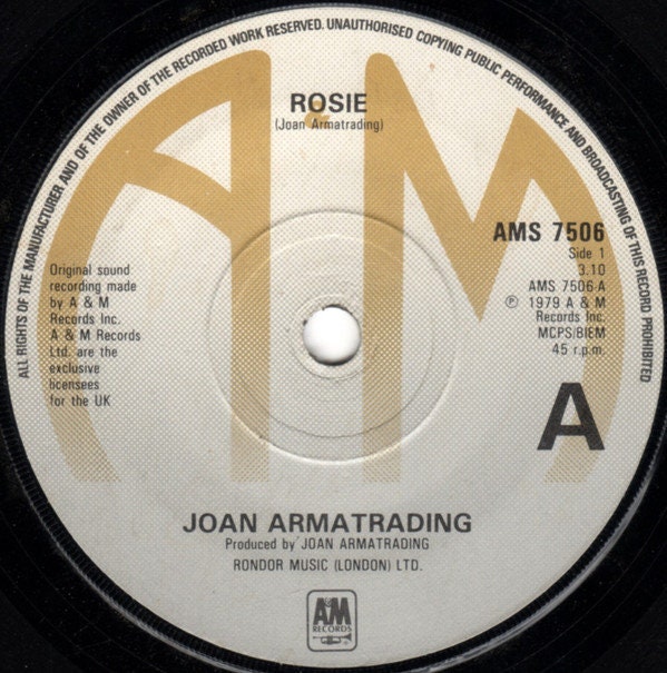 Joan Armatrading Vinyl Record Import UK 7 45RPM! Authentic Vintage 1979 ...