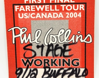 Phil Collins Backstage Pass: 2004 Final Farewell Tour, Buffalo NY