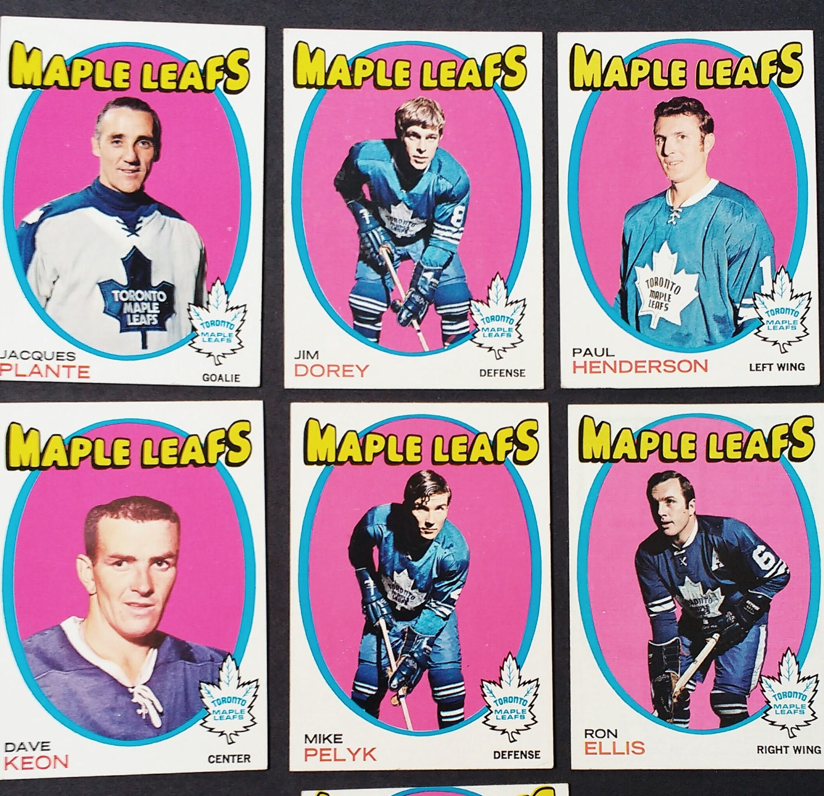 Toronto Maple Leafs Hockey Cards Topps! Authentic Vintage '7172! Maple Leafs Trading Cards