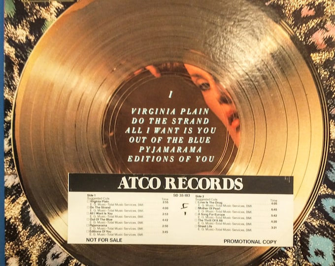 Featured listing image: Vintage Roxy Music 'Greatest Hits' Vinyl LP - 1977 US Promo