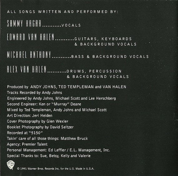 Vintage Van Halen F.U.C.K. CD - 1991 US Release - Etsy