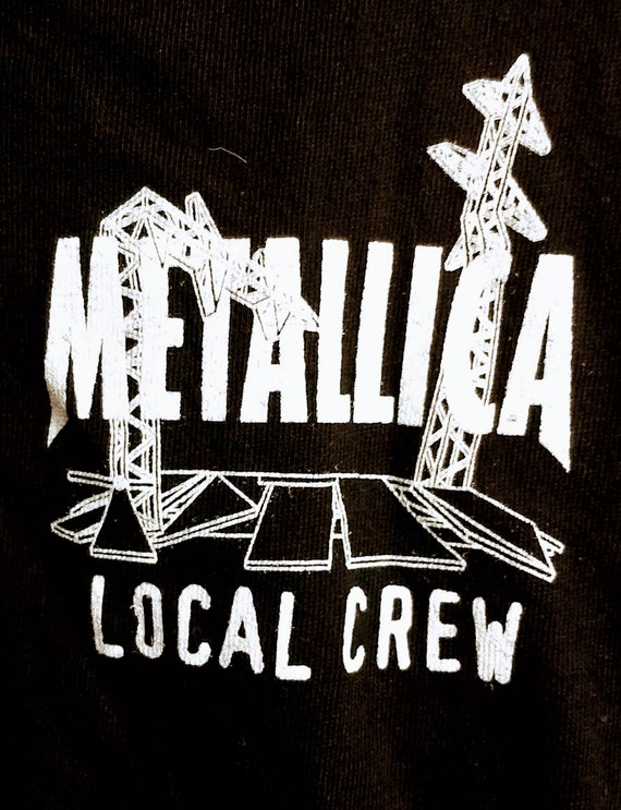Metallica, Concert T Shirt, Tech Crew Shirt RARE … - image 1