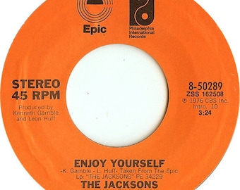 The Jacksons - Enjoy Yourself Disco de vinilo de 45 RPM - Vintage 1976