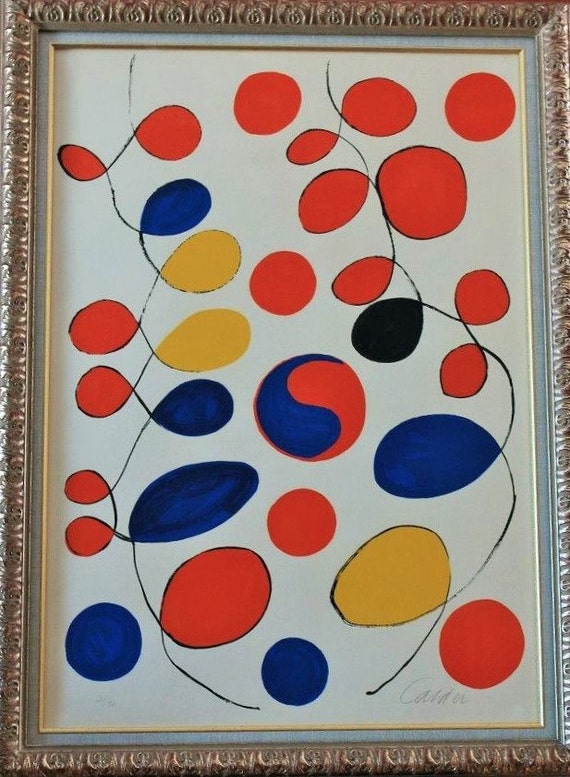 Alexander Calder, Signed Lithograph! Authentic Vintage 1971