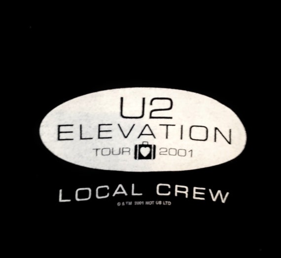 ヴィンテージ U2 クルー T シャツ: 2001 エレベーション ツアー、XL