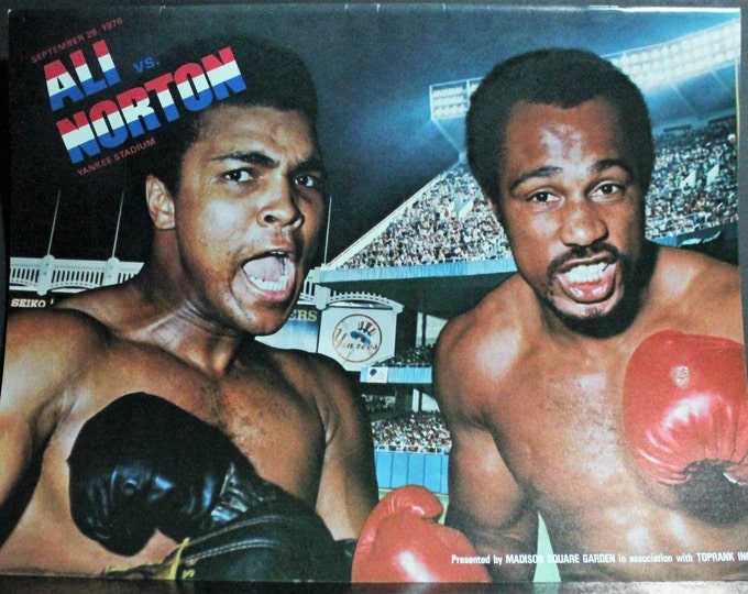 Featured listing image: Vintage Muhammad Ali vs Ken Norton Boxing Program - Yankee Stadium 1976
