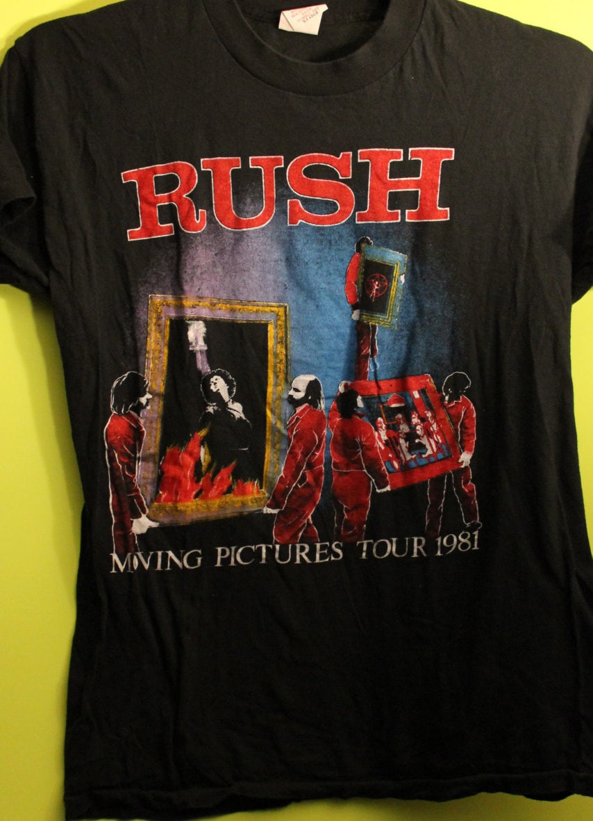 RUSH Concert T Shirt! Authentic Vintage 1981 Rush Moving Pictures