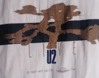 U2, Shirt, Joshua Tree, SUPER RARE Original! Authentic Vintage &#39;87! U2, &quot;Joshua Tree&quot; Tour Shirt,100% Cotton Button Shirt! Never Worn! 2XL!