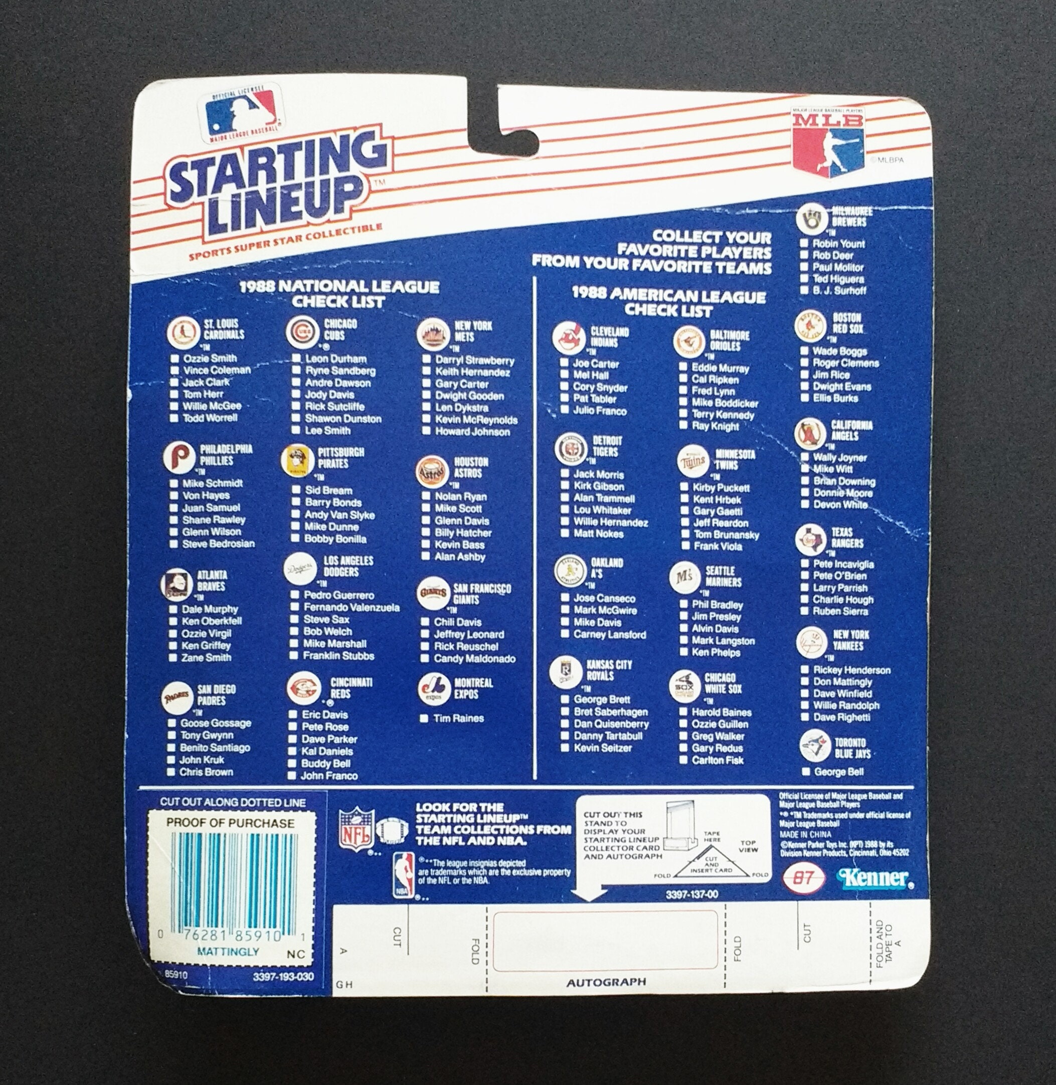 Don Mattingly Starting Lineup Figure! Authentic Vintage 1989! Don Mattingly Figure & Trading
