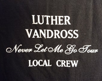 Camiseta vintage de la gira de Luther Vandross de 1992 "Never Let Me Go"