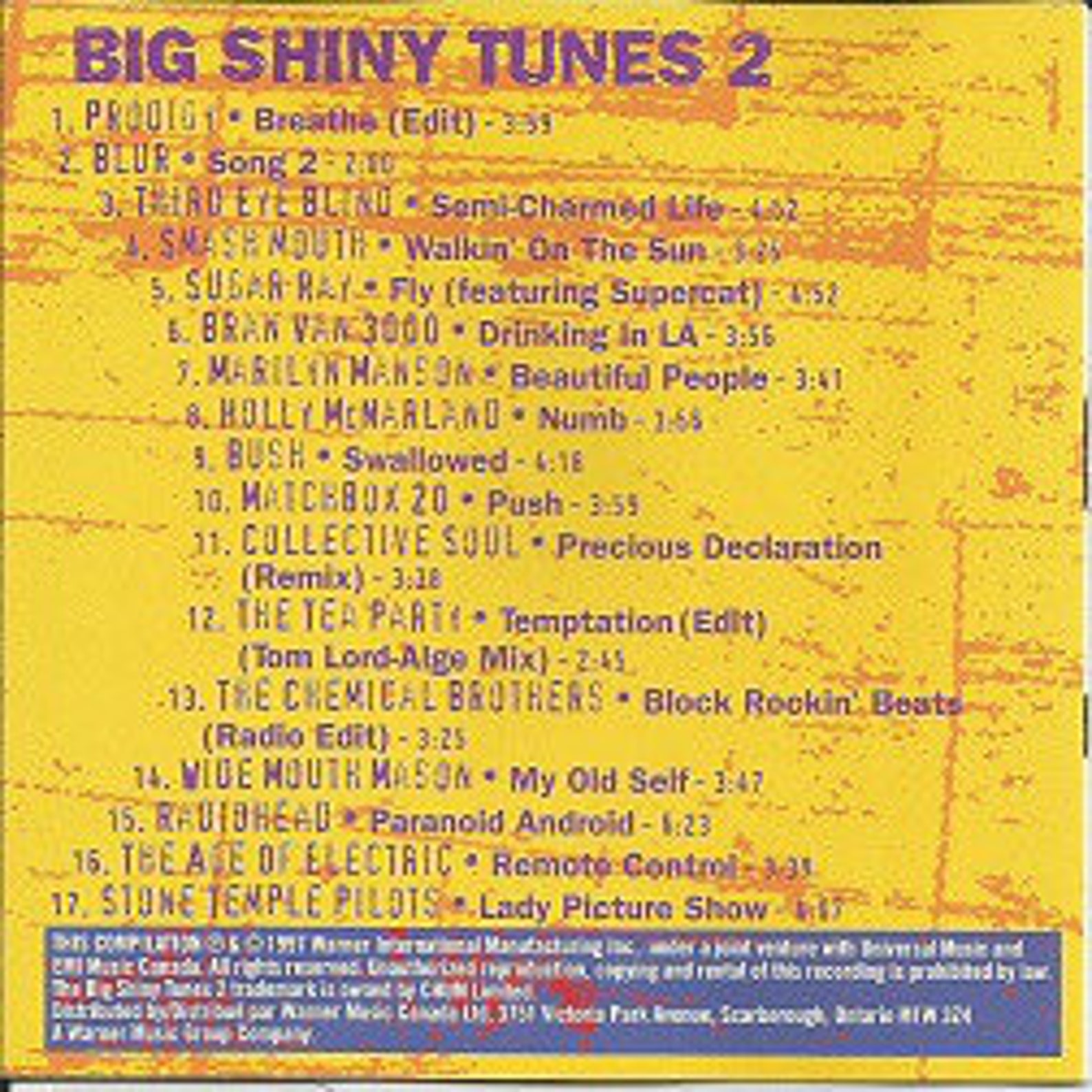 Much Music CD CompilationRadiohead STP Bush Canadian Etsy