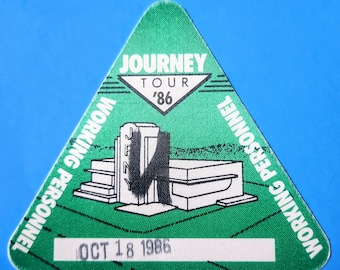 Vintage 1986 Journey 'Raised on Radio' Tour Backstage Pass