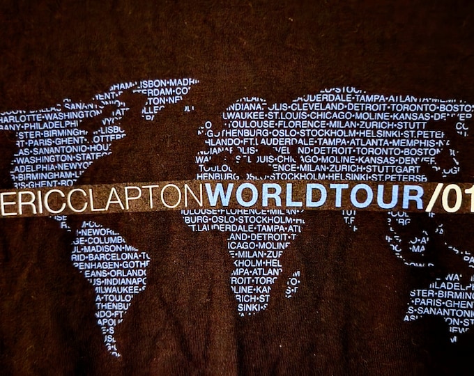 Featured listing image: Vintage 2001 Eric Clapton 'Reptile Tour' Concert T-Shirt - XL