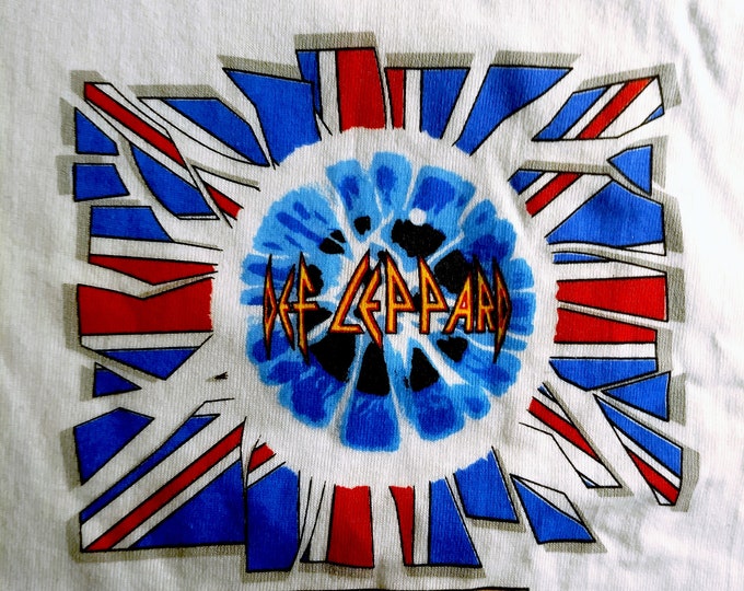 Featured listing image: Def Leppard, Band T Shirt, Production Crew T, Original! Authentic Vintage 1993! Def Leppard "Adreneline Tour" 7 Day Weekend Crew Shirt!