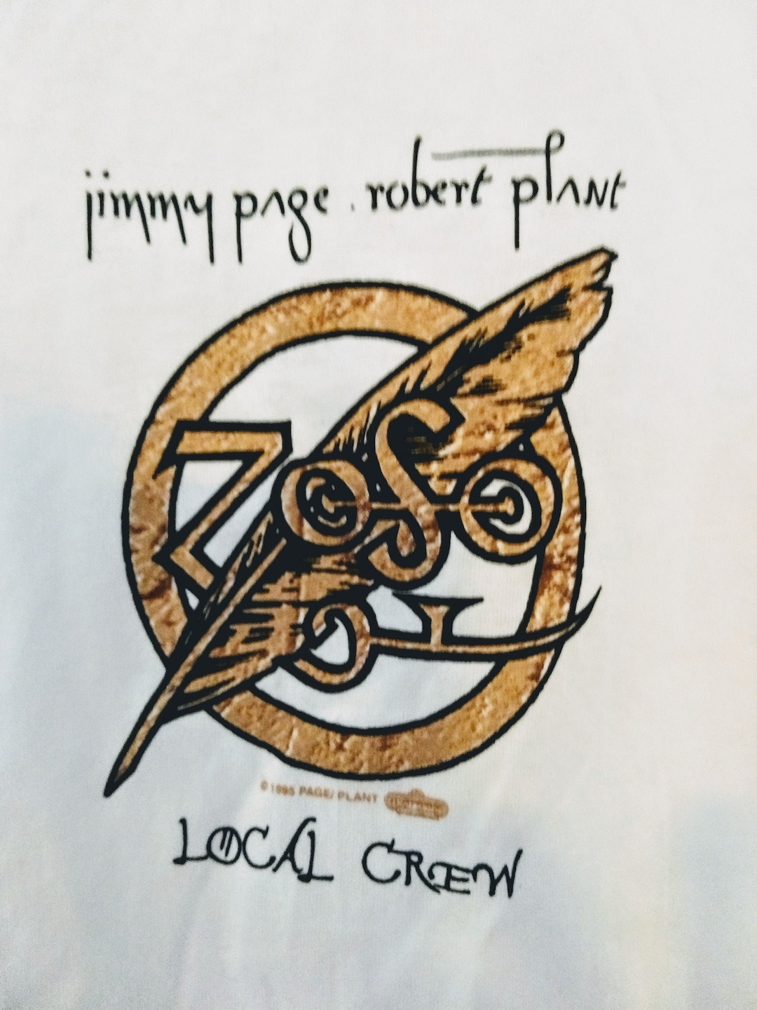 Jimmy Page , Robert Plant, Led Zeppelin Tech Crew T Shirt
