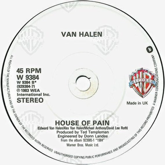  Van Halen - Jump / House Of Pain - 7 Vinyl 45 Record: CDs y  Vinilo