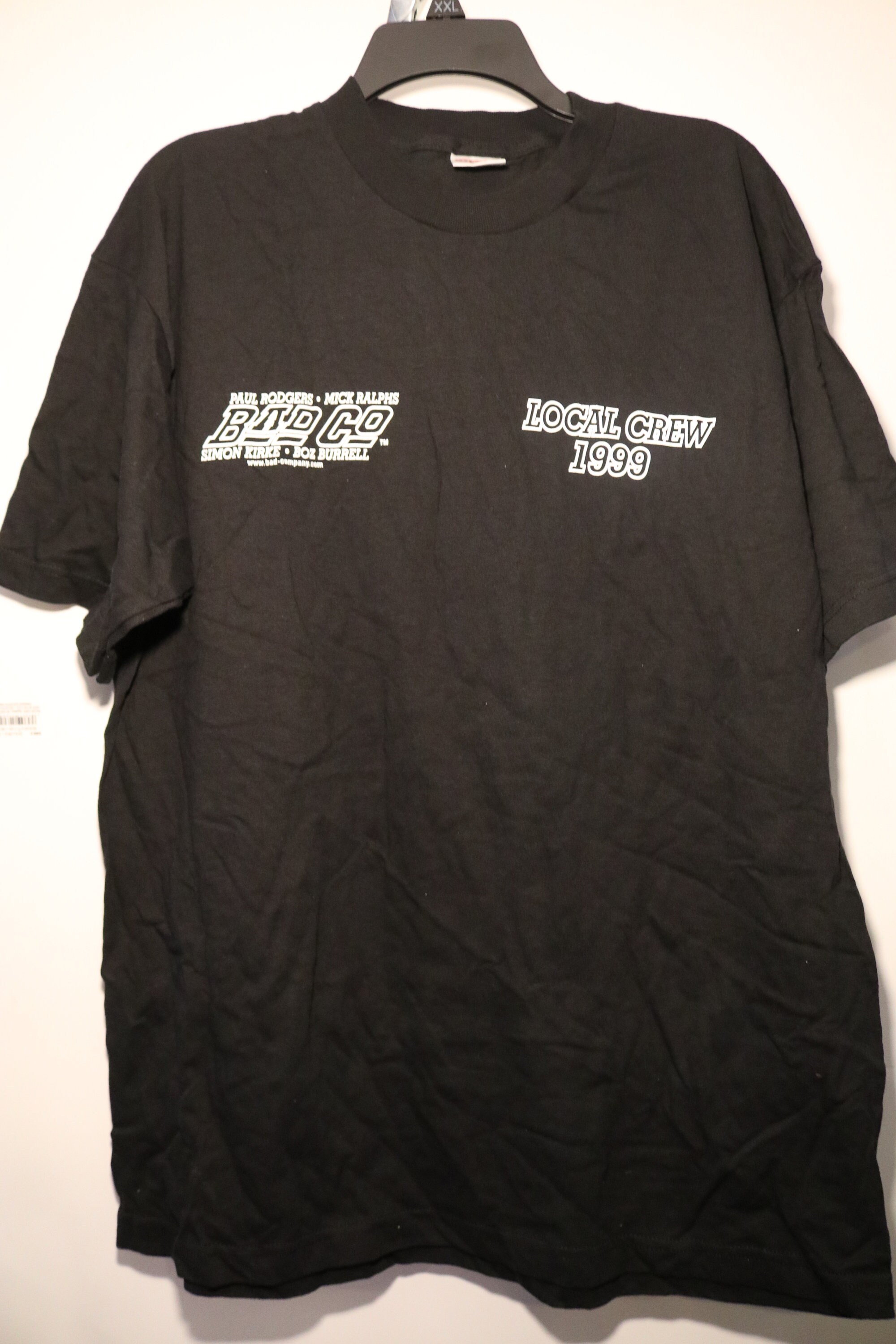 Bad Company T-Shirt – “Burnin’ Thru America” 1977 Tour Design – Official Licensed Men’s Tee, White, Size L
