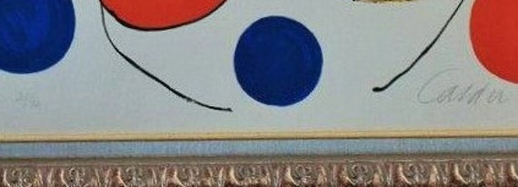 カルダー Alexander Calder 刷り込みサイン ALEXANDER CALDER (1898-1976) offset lithograph print 