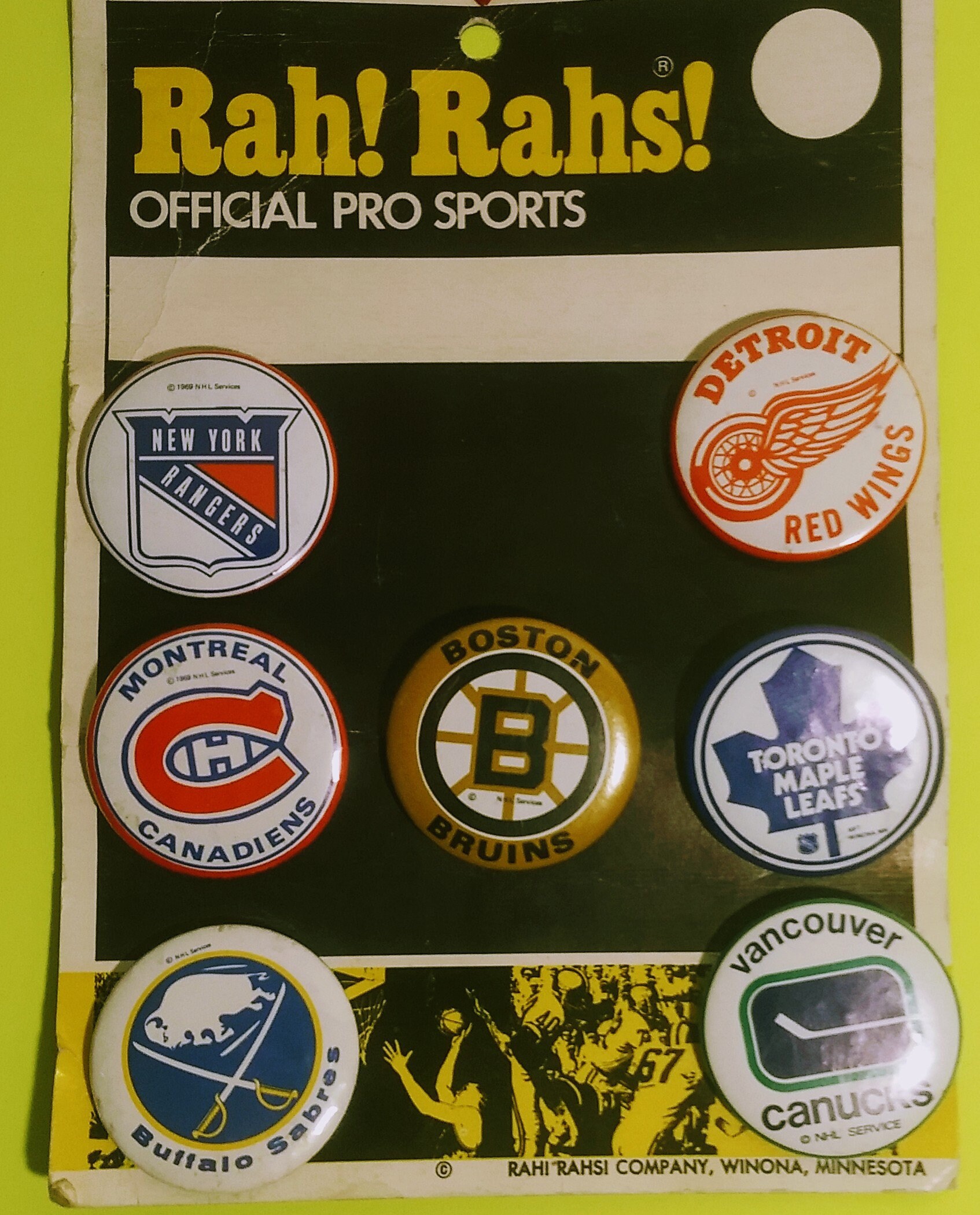The Original Six NHL Teams 6-Coin Colorized Set with Bruins, Rangers,  Blackhawks, Red Wings, Maple Leafs & Canadiens (COA)