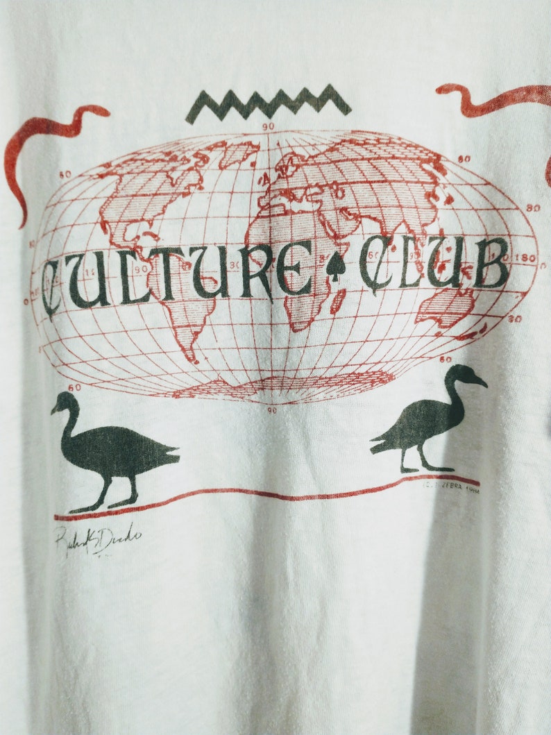 Boy George Culture Club Concert T Shirt Authentic Vintage 84 Support of Colour By NumbersLP Boy George,A Kiss Across The Ocean Tour