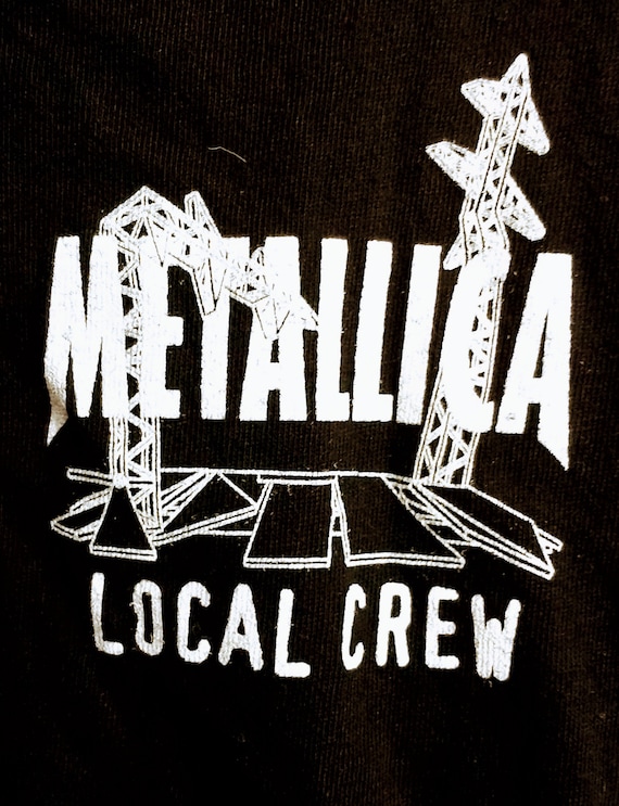 Metallica, Concert T Shirt, Tech Crew Shirt RARE … - image 2