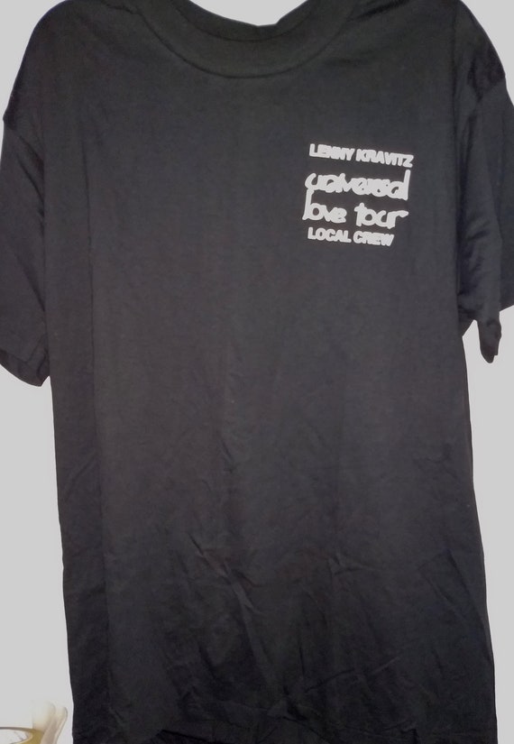 Lenny Kravitz, Band Shirt, Tech Crew T Shirt! Aut… - image 3