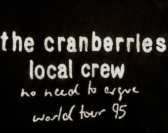 Vintage 1995 Cranberries Tech Crew T-Shirt - "No Need To Argue" Tour