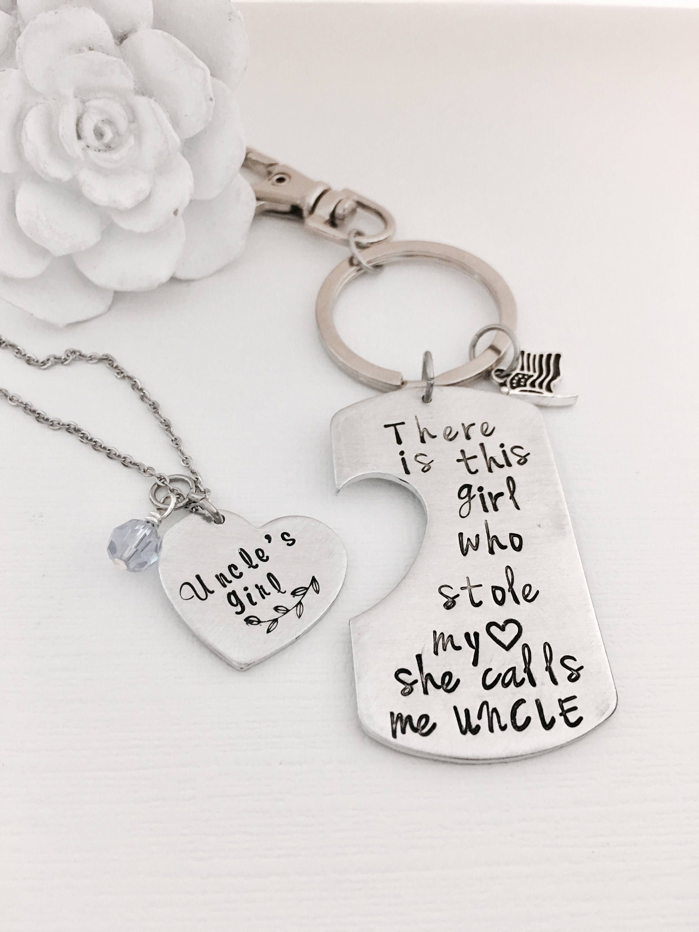 Gift For Uncle Necklace Set Niece To Uncle Personalized Etsy