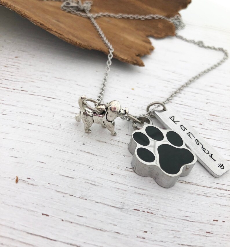 Pet Urn Loss Memorial Necklace Personalized Pet Memorial Etsy