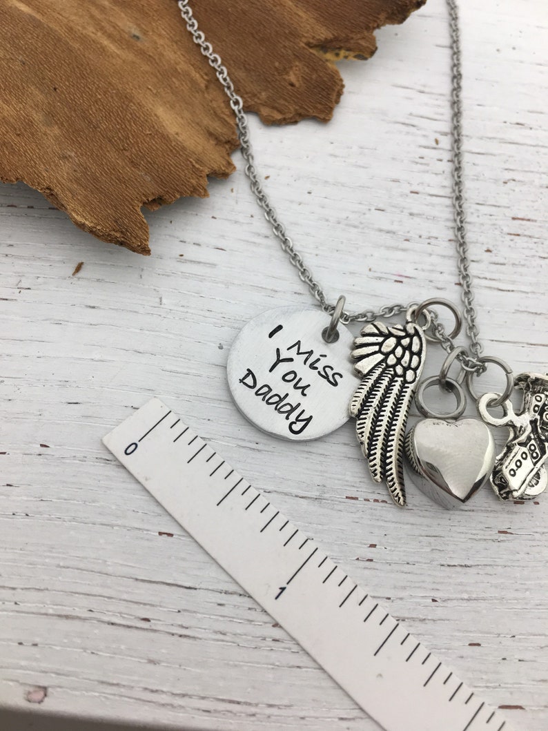 Sympathy Necklace Daddy Cremation Necklace Urn Jewelry Motorcycle Dad Urn Memorial Necklace Cremation Urn Necklace Cremation Jewelry