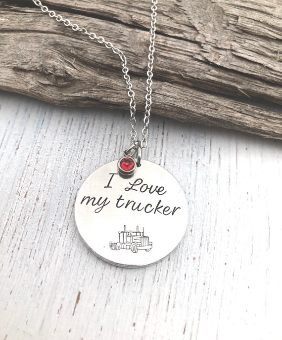 Gift for Truckers Wife Trucker Necklace 