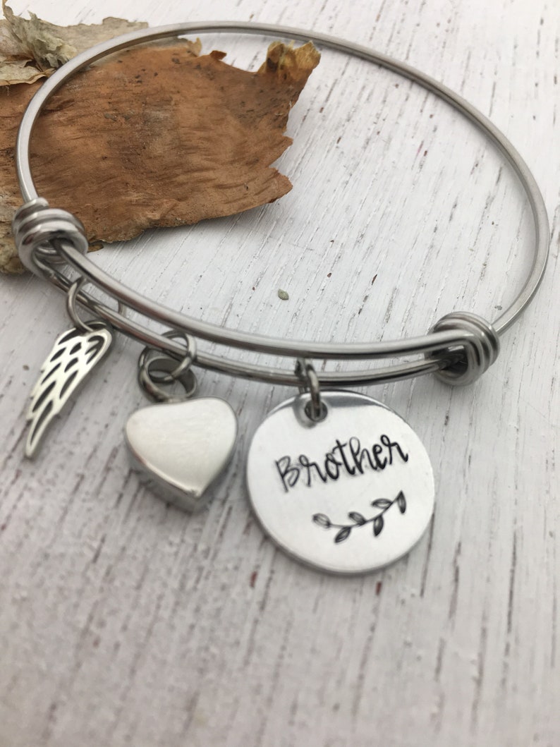 Cremation Jewelry Urn Bracelet Brother Ashes Gift Memorial