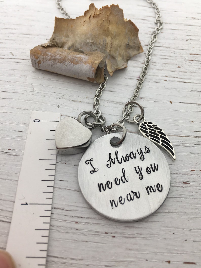 Memorial for Ashes Keepsake Daughter Cremation Urn Jewelry Cremation Jewelry Mom I Always Need You Near Me Urn Heart Necklace