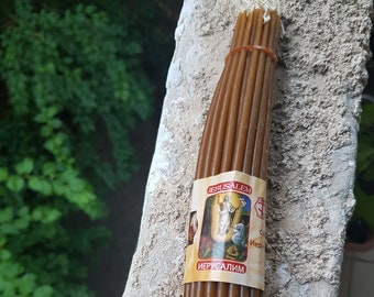 Holy Land Beeswax Candles, Blessed in Jerusalem, Spiritual Faith