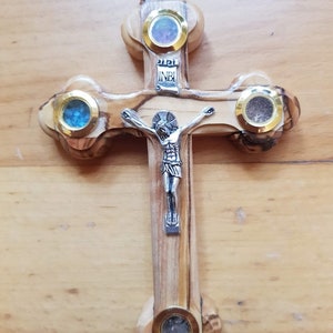 Bluenoemi Kreuz aus Olivenholz Kruzifix Bethlehem Jerusalem Heiligland