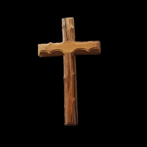 Cruz de Jerusalén para colgar en la pared, cruz de madera, regalo cristiano para el hogar.
