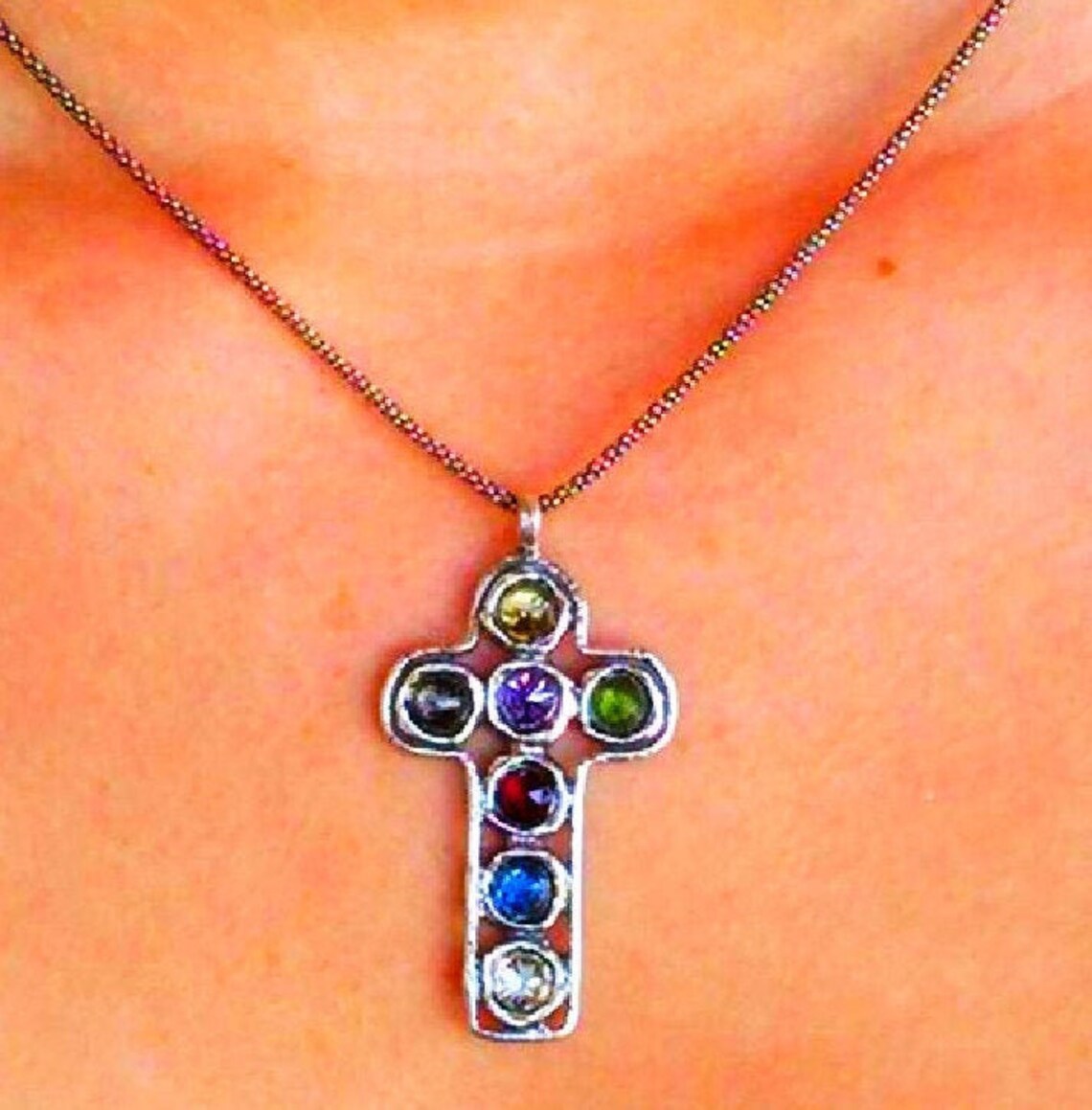 Cross Necklace Christian Cross Pendant Silver Cross for Etsy