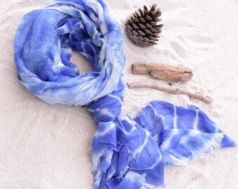 Hair wrap, Scarf women, Blue hair scarf, Christmas gifts for mom, stocking fillers women, daughter gift from mom, head wraps