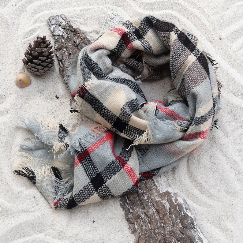 Blanket Scarf Gift Idea for Friend Winter Shawl for Nurses Etsy